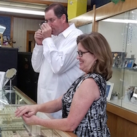 Chuck Gossage and Lesa Gossage Cart